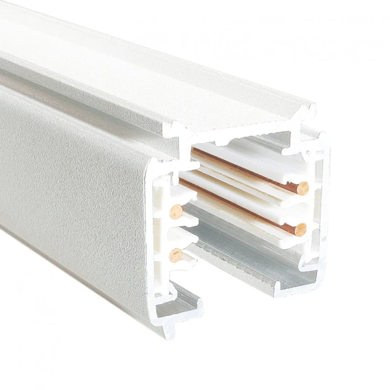 Powergear PRO-0410-W-PT 3-fasen rails 1 M track (100cm) paper tube 1 M track (100cm) paper tube Wit