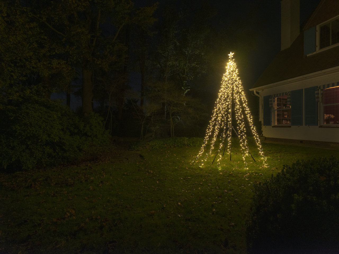 Christmas United LED Kerstboom Vlaggenmast | 400cm 2000 LEDS | Warm Wit | Inclusief Mast