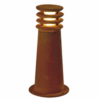 Slv staande led lamp buiten rusty 40 8,6w led 190x400mm bruin 3000k ip55