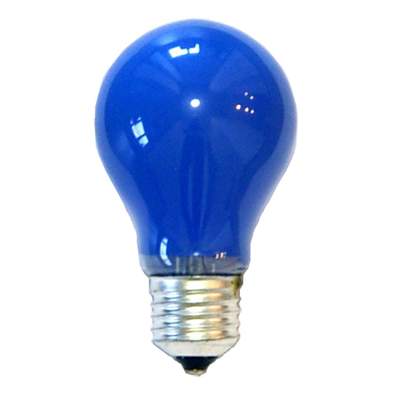 Lamp blauw 25W E27 grote fitting vorm standaard 230V dimbaar