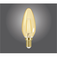PER 5 stuks Prolumia LED lamp, kaars, E14, 320°, filament 2W, 2200K, flame, 150 Lm A+ LEDkaars
